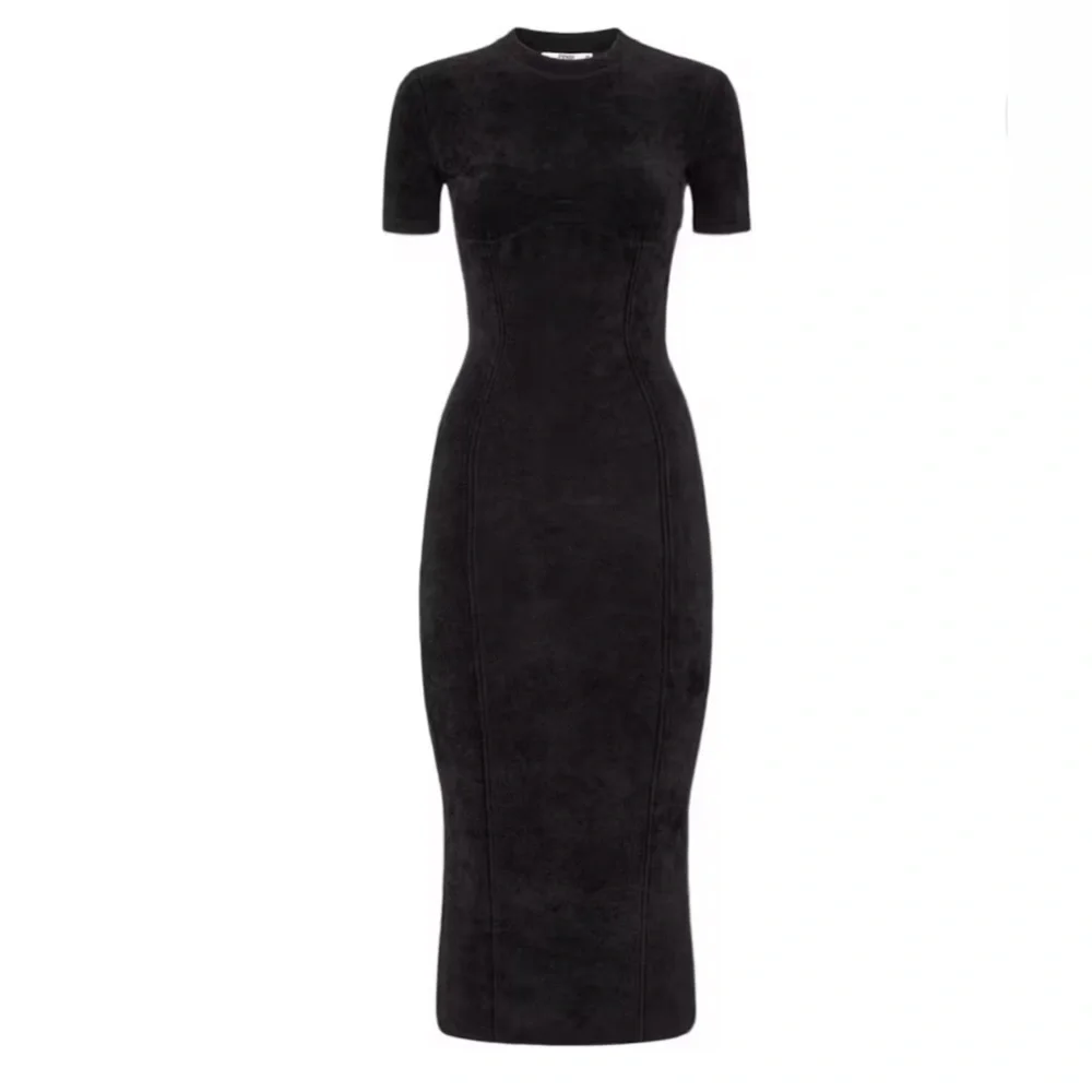 Fendi x Skims Black Velvet Dress - Picture 1 of 16